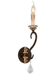 Bordeaux Collection One Light Wall Sconce in Bronze